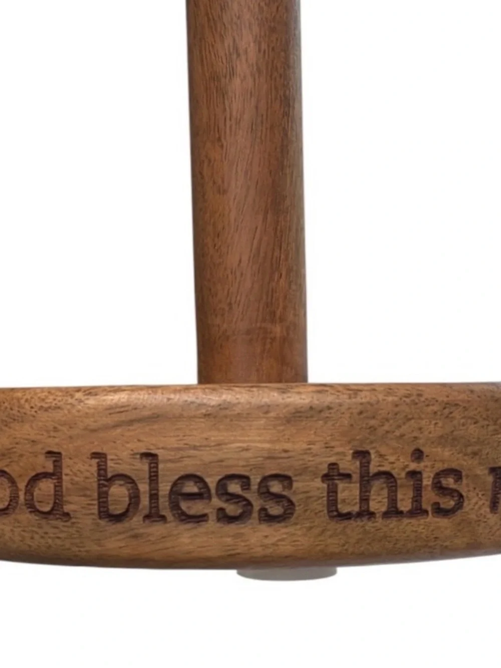 Mary & Martha by DaySpring- Acacia Wood Paper Towel Holder - God Bless This Mess